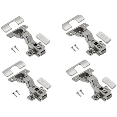 GTV 4 x Hydraulisch scharnier ECHC, insteeksysteem scharnier met demping Binnenaanslag Montageplaat H=0 met Euro schroeven Stille sluiten Meubelscharnier Potscharnier GTV 4 x Hydraulisch scharnier ECHC, insteeksysteem scharnier met demping Binnenaanslag Montageplaat H=0 met Euro schroeven Stille sluiten Meubelscharnier Potscharnier