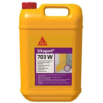 SIKA Impregneermiddel gevel gard-703W Onzichtbaar 5L Gebruiksklaar impregneermiddel Voor gevels Water- en vuilafstotend Onzichtbare bescherming SIKA Impregneermiddel gevel gard-703W Onzichtbaar 5L Gebruiksklaar impregneermiddel Voor gevels Water- en vuilafstotend Onzichtbare bescherming