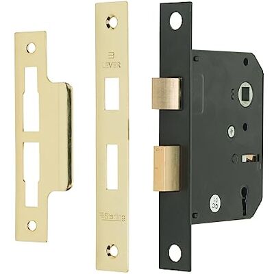 Sterling MLS330 3-inch/76mm 3-hendel Sashlock Messing Sterling MLS330 3-inch/76mm 3-hendel Sashlock Messing