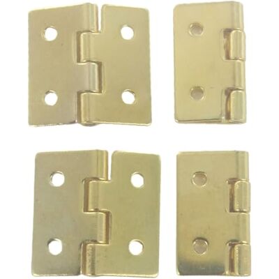 Merriway Bulk Hardware BH02584 massief mini-messing scharnier 13 mm (verpakking à 4), wit, stuks Merriway Bulk Hardware BH02584 massief mini-messing scharnier 13 mm (verpakking à 4), wit, stuks