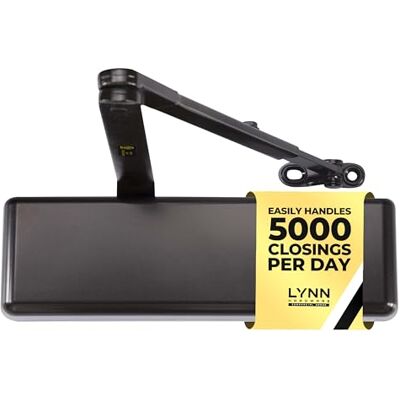 LYNN HARDWARE Extra Heavy Duty Commerciële Deurdranger, DC9016 Automatische Opbouwbare Auto Deurdranger, Grootte 1-6 Voor Zwaar Verkeer Gebieden, Donker LYNN HARDWARE Extra Heavy Duty Commerciële Deurdranger, DC9016 Automatische Opbouwbare Auto Deurdranger, Grootte 1-6 Voor Zwaar Verkeer Gebieden, Donker
