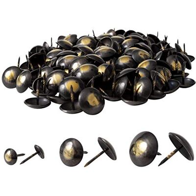 IPEA Behangspijkers 200 stuks bouten decoratieve klinknagels voor meubels bekleding metalen naalden voor stoel kleur brons en goud 20 x 12 mm IPEA Behangspijkers 200 stuks bouten decoratieve klinknagels voor meubels bekleding metalen naalden voor stoel kleur brons en goud 20 x 12 mm