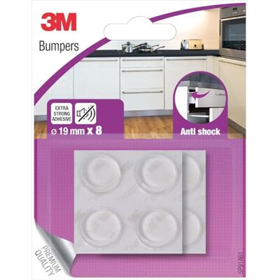 3M Bumper Anti-Shock, Wit, UU003704044 3M Bumper Anti-Shock, Wit, UU003704044