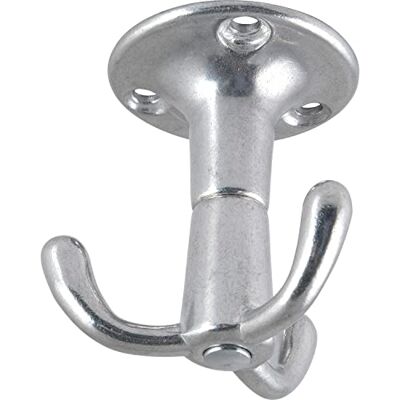 GRIMME Pegasi kledinghaken, drievoudige draaihaken, diameter 51 mm, hoogte 53 mm, garderobehaak draaibaar, gepolijst aluminium GRIMME Pegasi kledinghaken, drievoudige draaihaken, diameter 51 mm, hoogte 53 mm, garderobehaak draaibaar, gepolijst aluminium