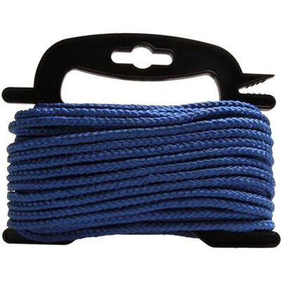 Work>it Metselaarskoord Work it 5 mm x 20 m blauw polypropyleen gevlochten belastbaarheid 150 kg met wikkelaar Work>it Metselaarskoord Work it 5 mm x 20 m blauw polypropyleen gevlochten belastbaarheid 150 kg met wikkelaar