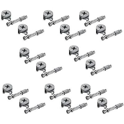 Merriway BH06024 (20 stuks) Flat Pack Meubelkast Bevestiging Schroef Vergrendeling Cam Boutmoeren (15 mm x 12 mm) en pluggen (M6 x 44 mm), helder verzinkt Pack van 10 per stuk Merriway BH06024 (20 stuks) Flat Pack Meubelkast Bevestiging Schroef Vergrendeling Cam Boutmoeren (15 mm x 12 mm) en pluggen (M6 x 44 mm), helder verzinkt Pack van 10 per stuk