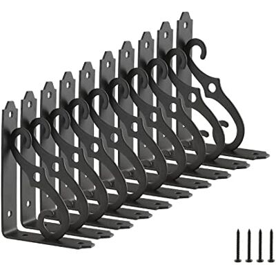 Home Master Hardware 5 "Plank L Beugels Decoratieve Plank Beugels Plank Ondersteuning Hoek Brace Joint Haakse Beugel met Schroeven Zwart 10-Pack (5 x 3-1/2") Home Master Hardware 5 "Plank L Beugels Decoratieve Plank Beugels Plank Ondersteuning Hoek Brace Joint Haakse Beugel met Schroeven Zwart 10-Pack (5 x 3-1/2")