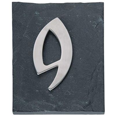 Esschert Design Huisnummer 9 van roestvrij staal, lettertype krijt, ca. 5 cm x 10 cm Esschert Design Huisnummer 9 van roestvrij staal, lettertype krijt, ca. 5 cm x 10 cm