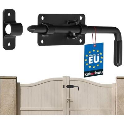 KOTARBAU - Chiavistello 220 mm - Lengte 220 mm - Poedercoat zwart - Hasp KOTARBAU - Chiavistello 220 mm - Lengte 220 mm - Poedercoat zwart - Hasp