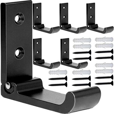 MsBong 6 stuks opvouwbare kledinghaken, wandhaken voor het ophangen van kledinghaken, ijzerwaren, roestvrij, robuuste aluminiumlegering, haken voor wandmontage met schroeven en anker voor sleutels, hoed MsBong 6 stuks opvouwbare kledinghaken, wandhaken voor het ophangen van kledinghaken, ijzerwaren, roestvrij, robuuste aluminiumlegering, haken voor wandmontage met schroeven en anker voor sleutels, hoed