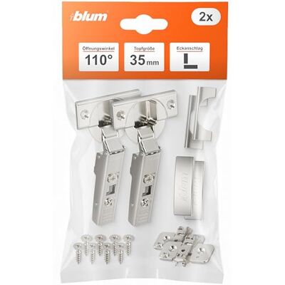 BLUM - 2 clip-scharnieren voor meubels - 110° - hinge BLUM - 2 clip-scharnieren voor meubels - 110° - hinge