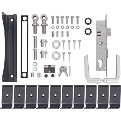Alberts 678159 Accessoireset Flexo voor enkele deur 1400 tot 2000 mm hoogte onbewerkt staal, verzinkt antraciet kunststof gecoat RAL 7016 Alberts 678159 Accessoireset Flexo voor enkele deur 1400 tot 2000 mm hoogte onbewerkt staal, verzinkt antraciet kunststof gecoat RAL 7016