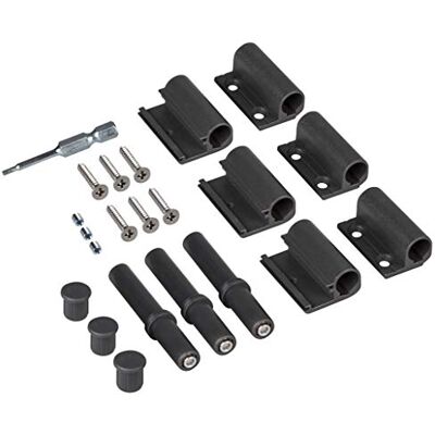 Windhager aluminium scharnieren voor deuren antraciet set van 3 Windhager aluminium scharnieren voor deuren antraciet set van 3