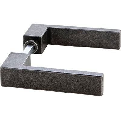 HALCÖ ÖNORM, 0101.196.00.01.L+R deurgrepen van smeedijzer VK 8/8,5/8 mm, verzinkt ijzer, zwart, zilver HALCÖ ÖNORM, 0101.196.00.01.L+R deurgrepen van smeedijzer VK 8/8,5/8 mm, verzinkt ijzer, zwart, zilver