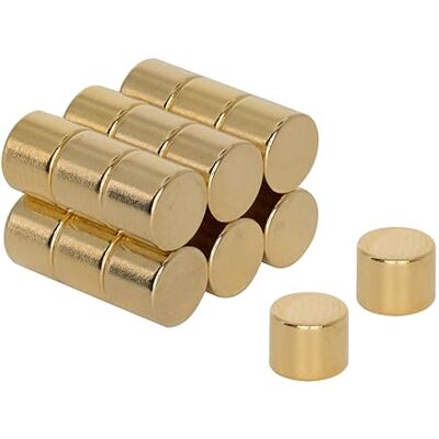 first4magnets F0504G-20 5mm diameter x 4mm dikke N35 neodymium magneten 0,66 kg trekken (goud geplateerd) (verpakking van 20), zilver, 25 x 10 x 3 cm, stuk first4magnets F0504G-20 5mm diameter x 4mm dikke N35 neodymium magneten 0,66 kg trekken (goud geplateerd) (verpakking van 20), zilver, 25 x 10 x 3 cm, stuk