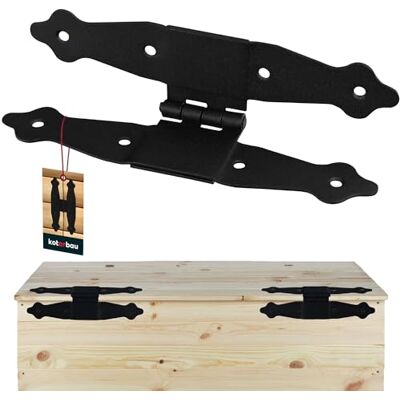 KOTARBAU ® Scharnieren, inklapbaar, H-vorm, 20,5 x 10 cm, ladeband, middenkruisband, deurscharnieren van gepoedercoat staal, deurband, zwart, scharnier, kistband, raamscharnier, tuinpoort, scharnier KOTARBAU ® Scharnieren, inklapbaar, H-vorm, 20,5 x 10 cm, ladeband, middenkruisband, deurscharnieren van gepoedercoat staal, deurband, zwart, scharnier, kistband, raamscharnier, tuinpoort, scharnier