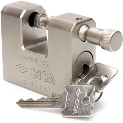 Cisa 128550750 Inbraakbestendig hangslot van staal met sleutel LIM, 75 mm Cisa 128550750 Inbraakbestendig hangslot van staal met sleutel LIM, 75 mm