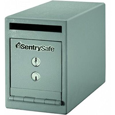 SentrySafe Depository Safe, Kleine Dubbele Sleutel Lock Geld Veilig met Drop Slot Depositorie 0.23 cu ft (small) Grijs SentrySafe Depository Safe, Kleine Dubbele Sleutel Lock Geld Veilig met Drop Slot Depositorie 0.23 cu ft (small) Grijs