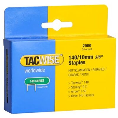 TACWISE 0347 Type 140/10mm Verzinkte Nieten voor Zwaar Gebruik, 2000 Stuks TACWISE 0347 Type 140/10mm Verzinkte Nieten voor Zwaar Gebruik, 2000 Stuks