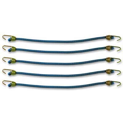 Chapuis GAB20 Sandow met haak van verzinkt staal, antislip, blauw, Ø 4 mm/25 cm, 5 stuks Chapuis GAB20 Sandow met haak van verzinkt staal, antislip, blauw, Ø 4 mm/25 cm, 5 stuks