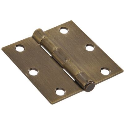 Hillman The Group 852839 3-1/2" residentieel deurscharnier vierkante hoek verwijderbare pin volledige insteekopening antiek messing afwerking 1-pack Hillman The Group 852839 3-1/2" residentieel deurscharnier vierkante hoek verwijderbare pin volledige insteekopening antiek messing afwerking 1-pack