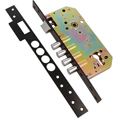 Amig Insteekslot met bouten voor houten deuren model 100 BASE 50/85 mm Zonder cilinder en rozet Omkeerbare schoot Staal met zwarte afwerking Amig Insteekslot met bouten voor houten deuren model 100 BASE 50/85 mm Zonder cilinder en rozet Omkeerbare schoot Staal met zwarte afwerking
