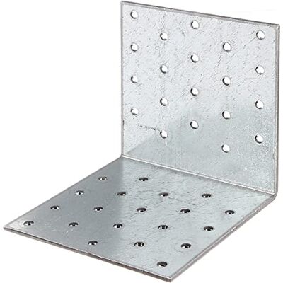 Alberts 342265 Geperforeerde plaathoek sendzimir verzinkt 100 x 100 x 100 mm Alberts 342265 Geperforeerde plaathoek sendzimir verzinkt 100 x 100 x 100 mm