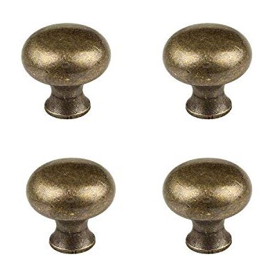 RZDEAL 4 stuks 1,0 "x 0,9" Antieke Stijl Messing Eenvoudig en Elegant Trekt Solid Hardware Knoppen voor Meubelkast Kast Lade Doos Deurgrepen (Antiek Messing) RZDEAL 4 stuks 1,0 "x 0,9" Antieke Stijl Messing Eenvoudig en Elegant Trekt Solid Hardware Knoppen voor Meubelkast Kast Lade Doos Deurgrepen (Antiek Messing)