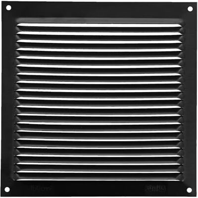 Amig Vierkant aluminium rooster Ventilatieroosters voor luchtuitlaat Ideaal voor keuken- en badkamerplafonds Afmetingen 170 x 170 mm Zwart Amig Vierkant aluminium rooster Ventilatieroosters voor luchtuitlaat Ideaal voor keuken- en badkamerplafonds Afmetingen 170 x 170 mm Zwart