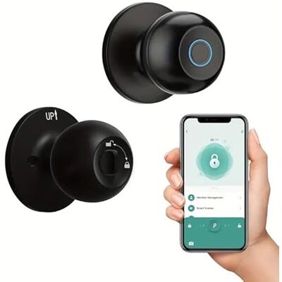 Rawrr Smart deurknop, elektronisch deurslot, vingerafdruk-deurknop met app-bediening, biometrisch deurslot, voor slaapkamer, woningen, kantoren, hotels Rawrr Smart deurknop, elektronisch deurslot, vingerafdruk-deurknop met app-bediening, biometrisch deurslot, voor slaapkamer, woningen, kantoren, hotels
