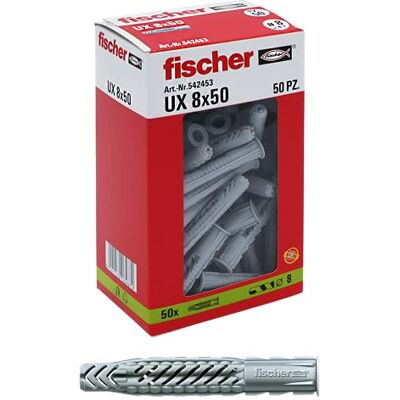 Fischer - UX - 8x50 mm - Grijs - Plug Fischer - UX - 8x50 mm - Grijs - Plug