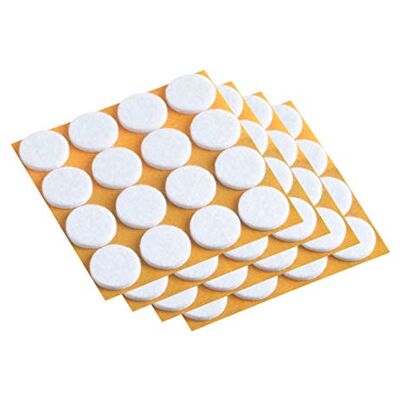 MEISTER - 645076 - 22 mm - 80 stuks - wit - Zelfklevende viltpads MEISTER - 645076 - 22 mm - 80 stuks - wit - Zelfklevende viltpads