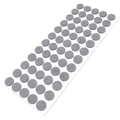Adsamm - 60x Ø14mm Grijze Ronde Viltkussentjes Zelfklevend - meubelpads Adsamm - 60x Ø14mm Grijze Ronde Viltkussentjes Zelfklevend - meubelpads