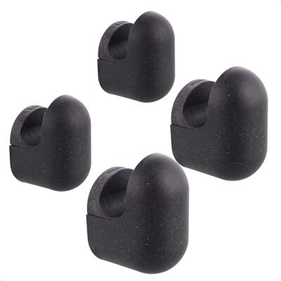 WAGNER hooks4home design wandhaken PILL 4st. set 51 x 32 x 37 mm & 76 x 47 x 55 mm, gerecyclede organische kunststof, zwart Made in DE 17040124 WAGNER hooks4home design wandhaken PILL 4st. set 51 x 32 x 37 mm & 76 x 47 x 55 mm, gerecyclede organische kunststof, zwart Made in DE 17040124