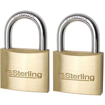 Sterling bpl402 2 2 x 40 mm medium profiel messing gelijksluitend hangslot Sterling bpl402 2 2 x 40 mm medium profiel messing gelijksluitend hangslot