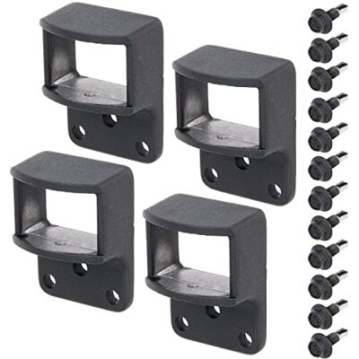 Alberts 509859 Bevestigingsset voor hekvelden, sierhekken van aluminium, antraciet Alberts 509859 Bevestigingsset voor hekvelden, sierhekken van aluminium, antraciet