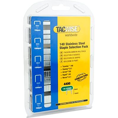 Tacwise Model 140/6-14mm Roestvrij Stalen Nietjes - Verpakking van 4400 Tacwise Model 140/6-14mm Roestvrij Stalen Nietjes - Verpakking van 4400