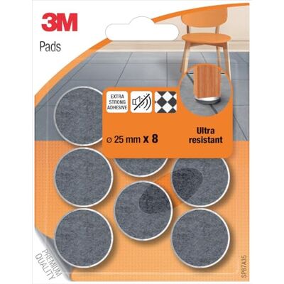 3M Viltglijders met afgeronde randen, 25 mm, meerkleurig, UU003708458 3M Viltglijders met afgeronde randen, 25 mm, meerkleurig, UU003708458