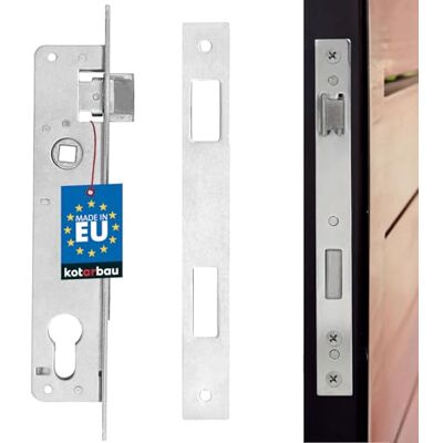 KOTARBAU ® insteekslot 90 / 20mm pin rechts links profielcilinder slot deurslot voordeur frameslot met afdekplaat verzinkt topkwaliteit roestvast KOTARBAU ® insteekslot 90 / 20mm pin rechts links profielcilinder slot deurslot voordeur frameslot met afdekplaat verzinkt topkwaliteit roestvast