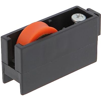 Amig Schuifraamrol Set van 2 stuks Afmeting 48 x 26 mm Nylon behuizing met kogellagers Ontworpen voor schuiframen Zwart Mod. COR10 Amig Schuifraamrol Set van 2 stuks Afmeting 48 x 26 mm Nylon behuizing met kogellagers Ontworpen voor schuiframen Zwart Mod. COR10