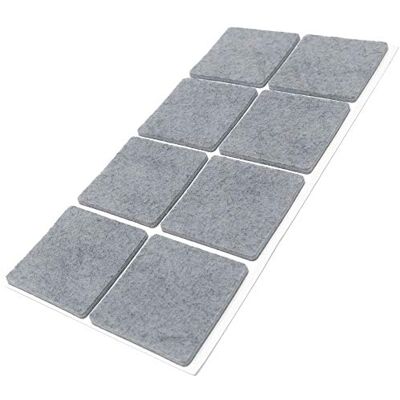 Adsamm ® / 8 x zelfklevende viltglijders/Grijs / 50x50 mm/Vierkant/Meubelviltglijders met een dikte van 3,5 mm/Meubel- en vloerbescherming Adsamm ® / 8 x zelfklevende viltglijders/Grijs / 50x50 mm/Vierkant/Meubelviltglijders met een dikte van 3,5 mm/Meubel- en vloerbescherming