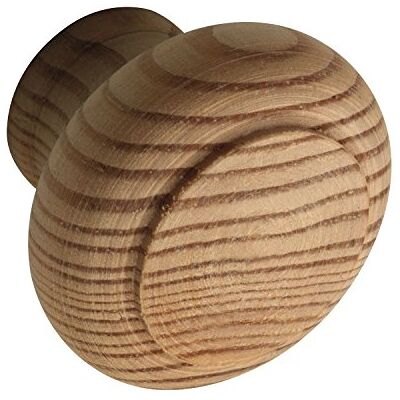 ALLES IM GRIFF Knauf voor kast Hylas ø 32mm robuuste meubelknop van hout deurknop diepte 25mm, ruw grenen ALLES IM GRIFF Knauf voor kast Hylas ø 32mm robuuste meubelknop van hout deurknop diepte 25mm, ruw grenen