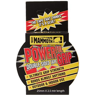 SIKA Everbuild 2POWERGRIP25-EB EVB2PG25 Powerful Grip dubbelzijdige tape 25 mm x 2,5 m, transparant SIKA Everbuild 2POWERGRIP25-EB EVB2PG25 Powerful Grip dubbelzijdige tape 25 mm x 2,5 m, transparant