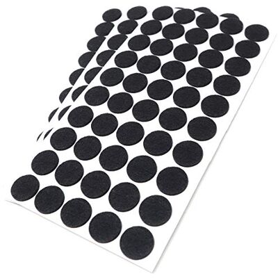 Adsamm - 2.2 cm Ø - Zwart - 3.5 mm - Viltkussentjes Adsamm - 2.2 cm Ø - Zwart - 3.5 mm - Viltkussentjes