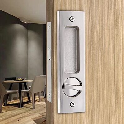 Hoconnie 6,3 inch Privacy Pocket Deurslot Hardware met Sleutel, Inbouw Schuifdeur Insteekslot, Dubbele Schuur Deurslot, Onzichtbare Meubelhardware voor 1-7/16 "~ 1-15/16" Dikte Deur Hoconnie 6,3 inch Privacy Pocket Deurslot Hardware met Sleutel, Inbouw Schuifdeur Insteekslot, Dubbele Schuur Deurslot, Onzichtbare Meubelhardware voor 1-7/16 "~ 1-15/16" Dikte Deur