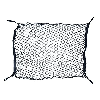 Connex Kofferbaknet 70 x 90 cm zwart met 4 praktische karabijnhaken Inclusief elastisch touw robuust weefsel van polypropyleen UV-bestendig/bagagenet voor het vastzetten van de lading / Connex Kofferbaknet 70 x 90 cm zwart met 4 praktische karabijnhaken Inclusief elastisch touw robuust weefsel van polypropyleen UV-bestendig/bagagenet voor het vastzetten van de lading /