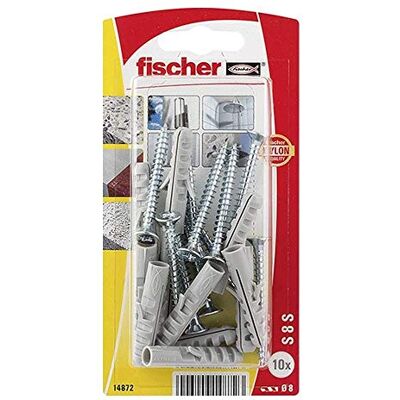 fischer pluggen + schroef s-8 10 UDS fischer pluggen + schroef s-8 10 UDS