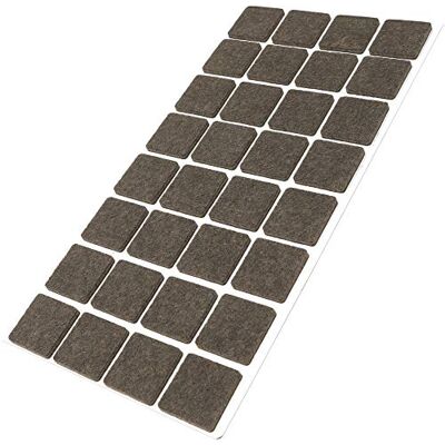 ADSAMM - 32x25mm Vierkant - Bruin - 3,5 mm - Viltpads ADSAMM - 32x25mm Vierkant - Bruin - 3,5 mm - Viltpads