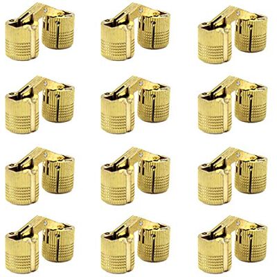 MIAO JIN 12 Pcs 10Mm Messing Vat Scharnieren Verborgen Onzichtbare Kast Meubels Scharnieren Verborgen 180 Graden Openingshoek MIAO JIN 12 Pcs 10Mm Messing Vat Scharnieren Verborgen Onzichtbare Kast Meubels Scharnieren Verborgen 180 Graden Openingshoek