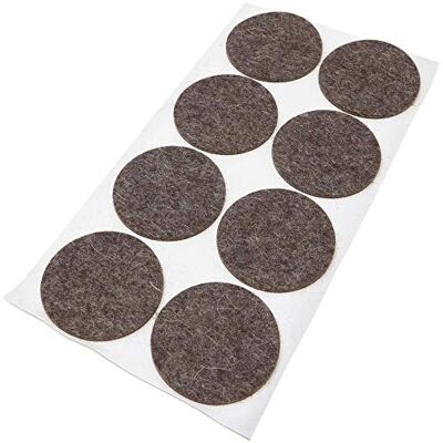Adsamm WFP-30-SA-BR-60-8-1 WFP-30-SA-BR-60-8 8 x wollen viltglijders, bruin, Ø 60 mm Adsamm WFP-30-SA-BR-60-8-1 WFP-30-SA-BR-60-8 8 x wollen viltglijders, bruin, Ø 60 mm